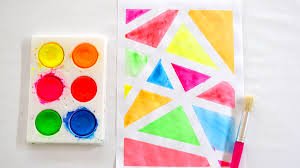 Tape resist art or Tape painting