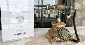 Audio guestbook antique telephone